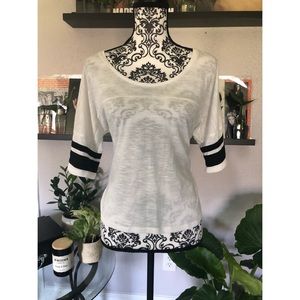 ⛅️ White Sporty Jersey Top